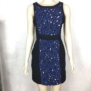 Forever 21 Black and Blue Animal Print Dress